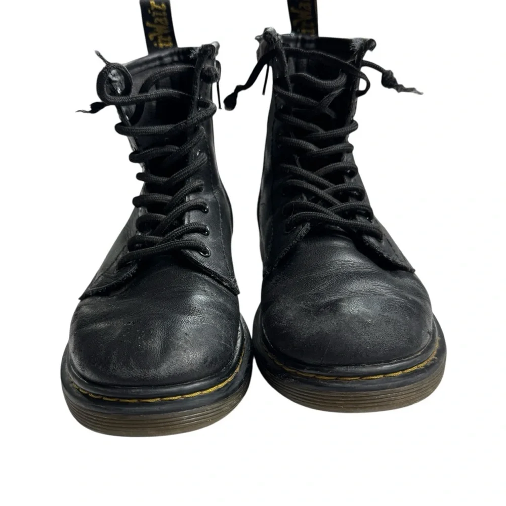 Dr Martens Junior 1460 Softy T Leather Lace Up Combat Boots Black Size‎ 2 EUR 33